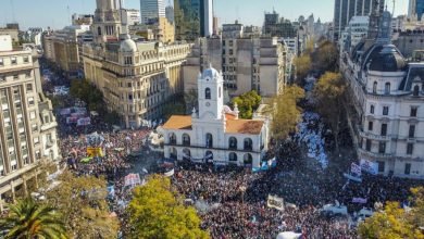 marcha en apoyo de Cristina luego del atentado